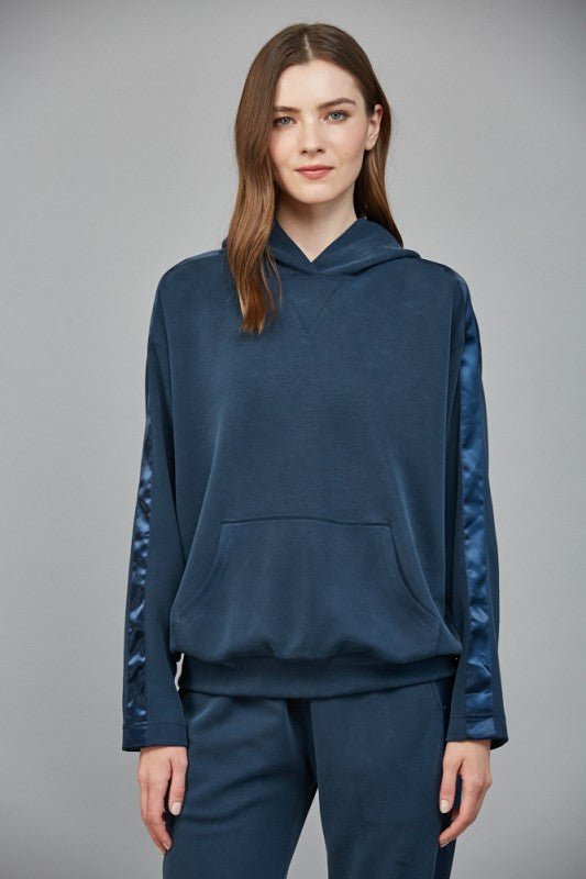 All Good Navy Satin Trim FATE Hoodie