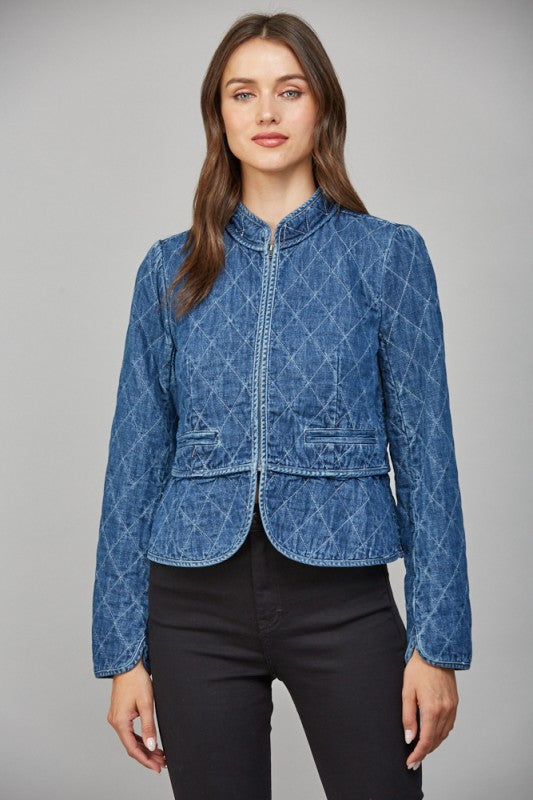 Stay Here Quilted FATE Denim Jacket