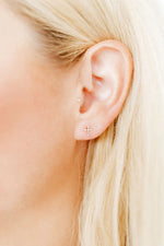 Load image into Gallery viewer, Clara Cross Gold Stud Earrings
