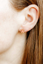 Load image into Gallery viewer, Conley Pink Bow Screwback Stud Earrings

