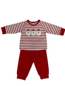 Boys Santa Applique Boys Jogger Set
