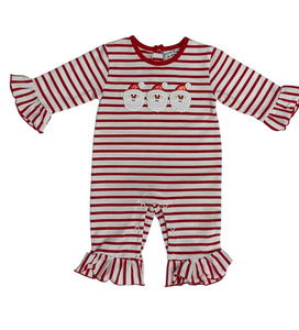 Girls Santa Applique Romper