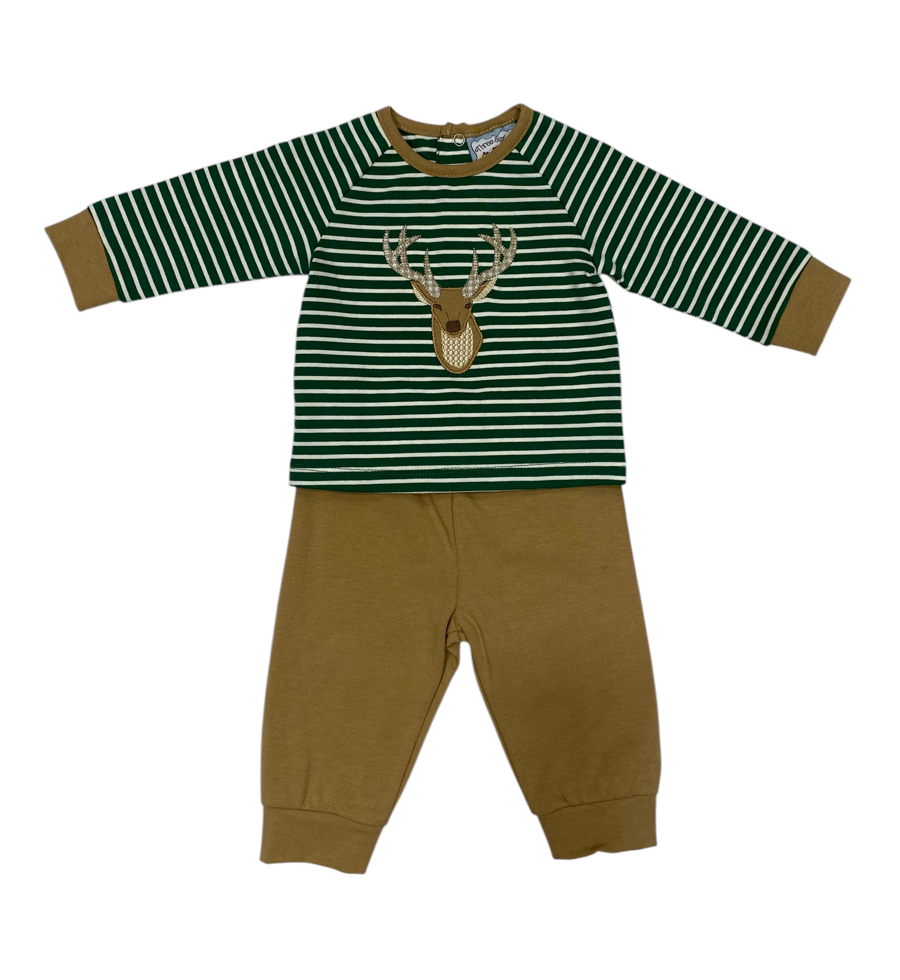 Boys Deer Applique Jogger Set