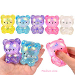 Load image into Gallery viewer, Cartoon Sequin Bear Squishy Toy Slow Rising Stress Relief Squeeze Toy
