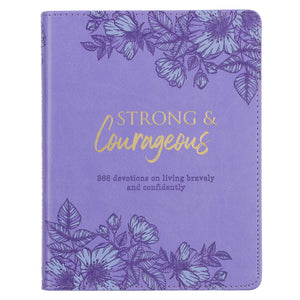 Devotional Strong & Courageous Faux Leather