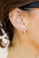 Load image into Gallery viewer, Screwback Stud Earrings - Cooper Clear Gold
