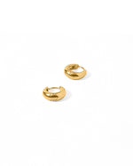 Load image into Gallery viewer, Huggie Earrings - Sunday Hoop Gold 8mm

