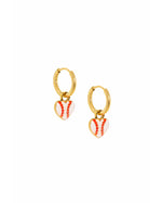 Load image into Gallery viewer, Huggie Charm Earrings - Baseball
