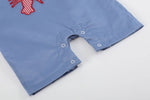 Load image into Gallery viewer, Denim Look Crawfish Romper
