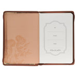 Load image into Gallery viewer, Amazing Grace Natural Canvas &amp; Brown Faux Leather Journal
