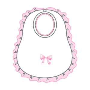 Baby Bows Emb Ruffle Bib