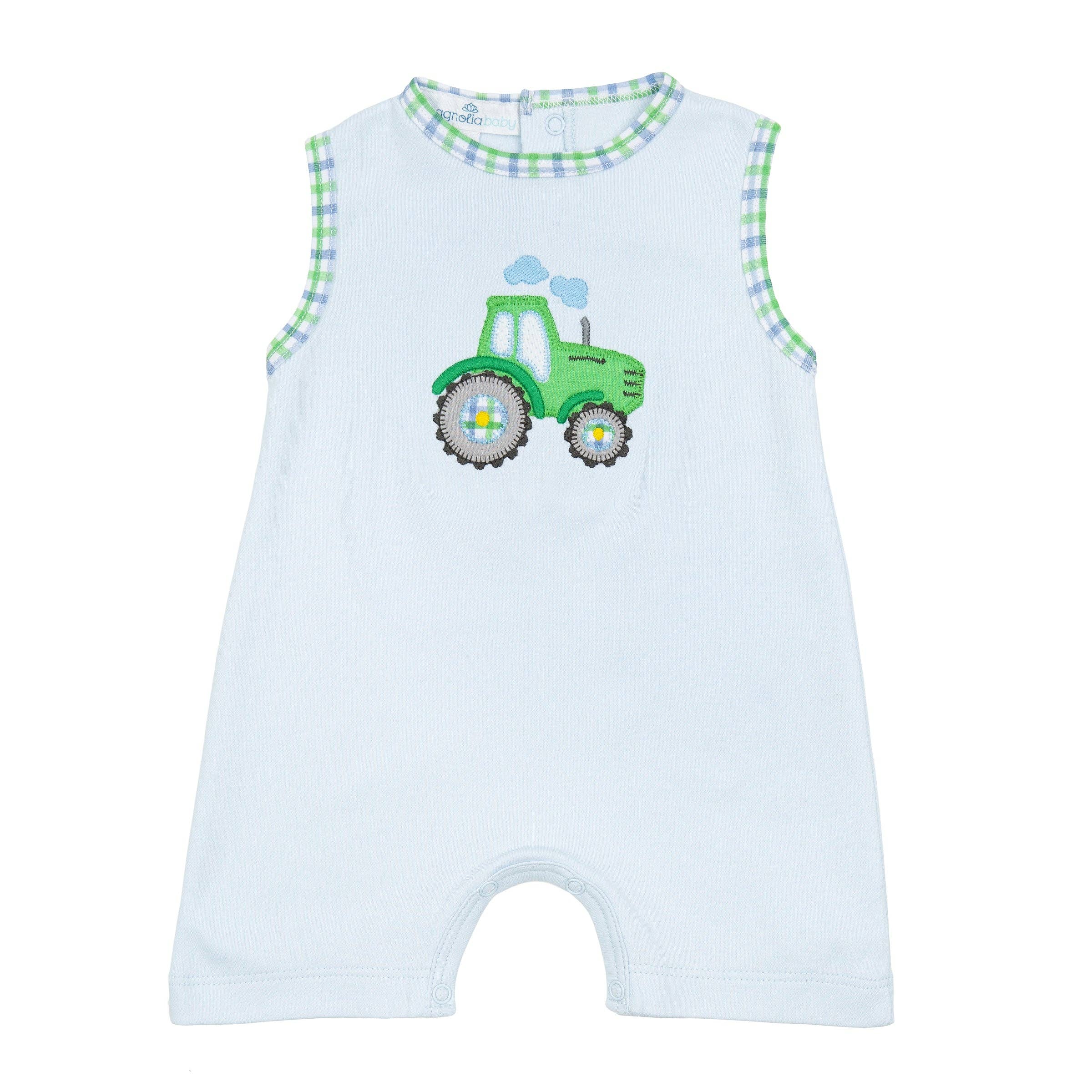 Tractor Tales Applique Short Playsuit