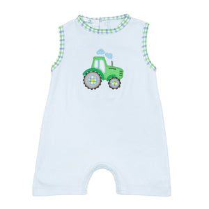 Tractor Tales Applique Short Playsuit
