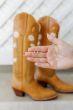 Load image into Gallery viewer, Screwback Stud Earrings - Daisy Cowgirl Boot
