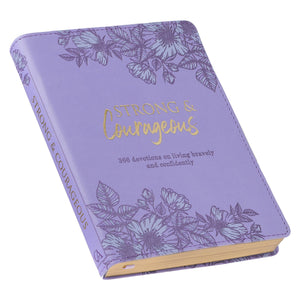 Devotional Strong & Courageous Faux Leather