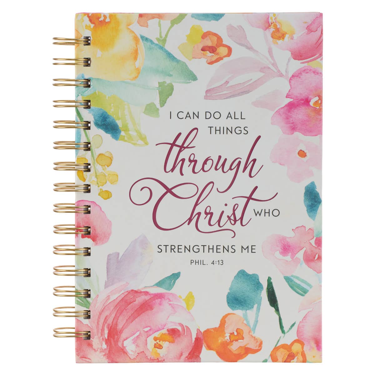 All Things Through Christ Multi-colored Floral Large Wirebou