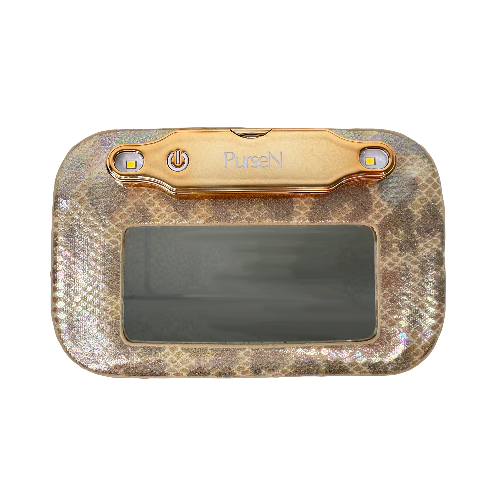 LITTMINI • Lighted Mirror Case • Glimmer Leopard