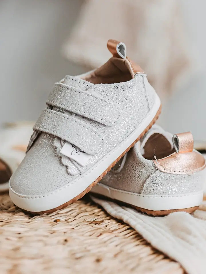 Silver Nora Baby Sneakers