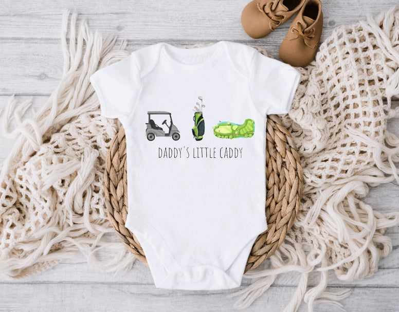 Baby Boy Daddy's Little Caddy Golf Bodysuit