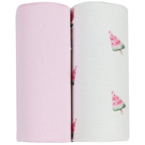 Watermelon & Pink Swaddle Blanket 2 Pack