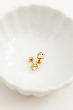 Load image into Gallery viewer, Screwback Stud Earrings - Addison - Clear
