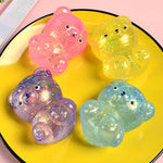 Load image into Gallery viewer, Cartoon Sequin Bear Squishy Toy Slow Rising Stress Relief Squeeze Toy
