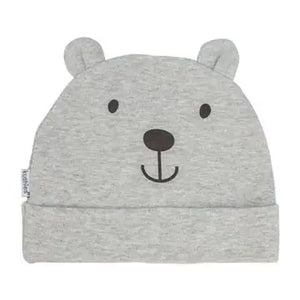 Bear Face Baby Hat Grey