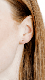 Load image into Gallery viewer, Screwback Stud Earrings - Micro Cross Gold
