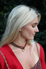 Load image into Gallery viewer, Huggie Charm Earrings - Edith Clear Gold
