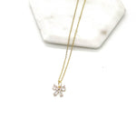 Load image into Gallery viewer, CZ Cubic Zirconia Bow Layering Charm Necklace
