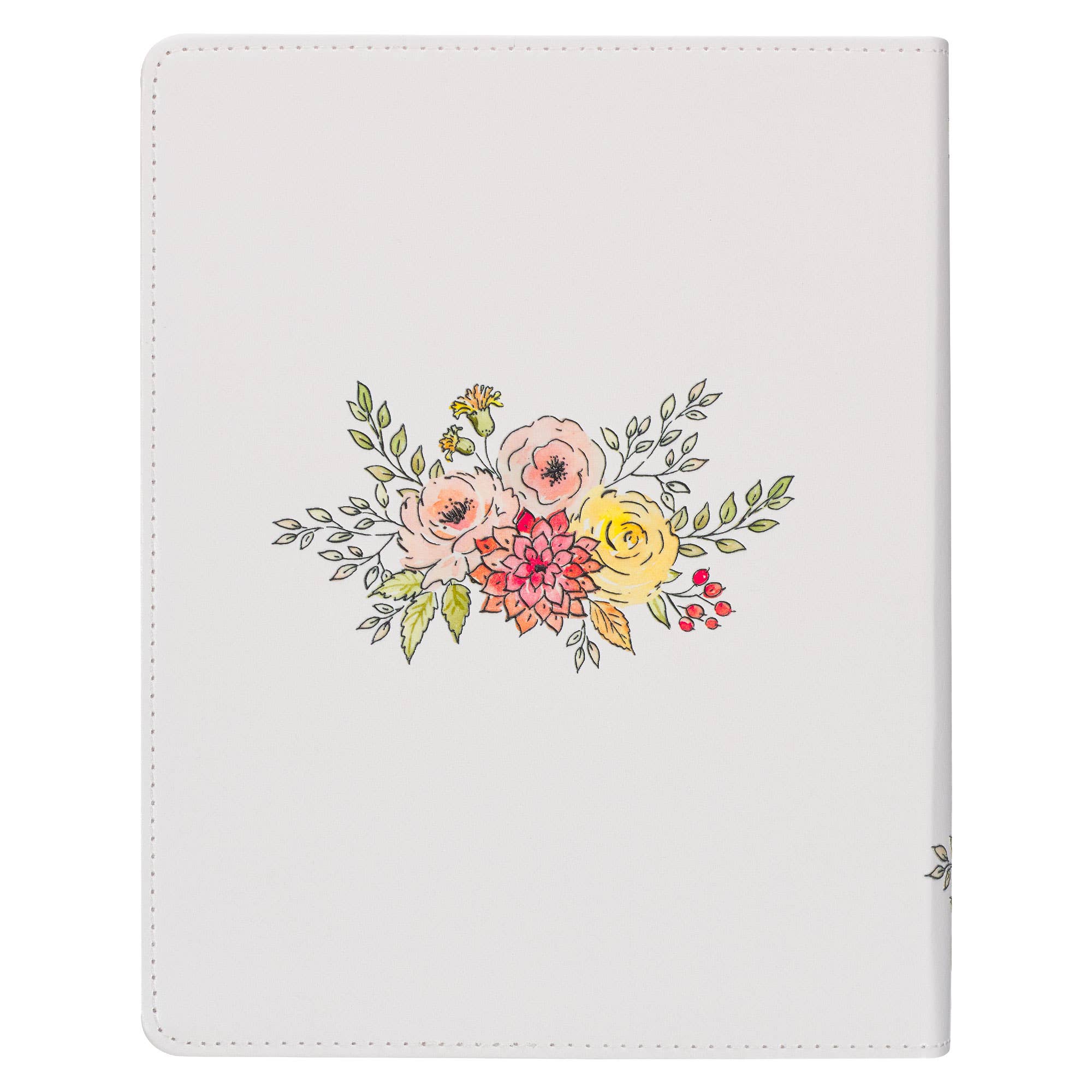 KJV My Creative Bible Faux Leather, White Floral Printed