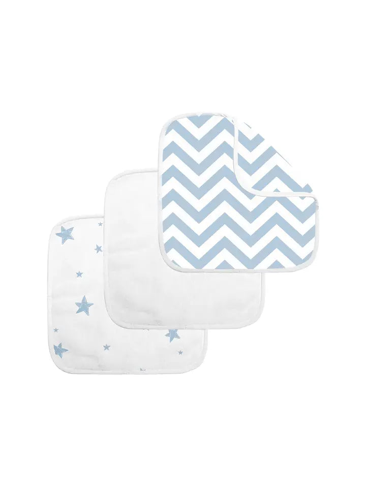 Blue Washcloths-3 Pack Baby and Kids