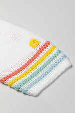 Load image into Gallery viewer, Hey There Multicolor Hollow Striped Knit Sweater
