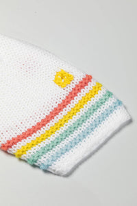 Hey There Multicolor Hollow Striped Knit Sweater