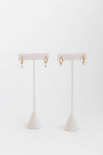 Load image into Gallery viewer, Huggie Charm Earrings - Celine Gold
