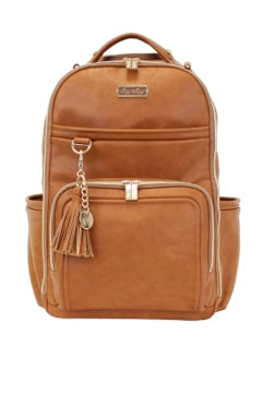 Cognac Boss Plus Itzy Ritzy Backpack Diaper Bag