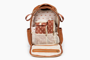 Cognac Boss Plus Itzy Ritzy Backpack Diaper Bag