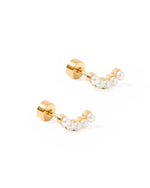Load image into Gallery viewer, Screwback Stud Earrings - Abigail - Pearl
