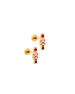 Load image into Gallery viewer, Screwback Stud Earrings - Nutcracker
