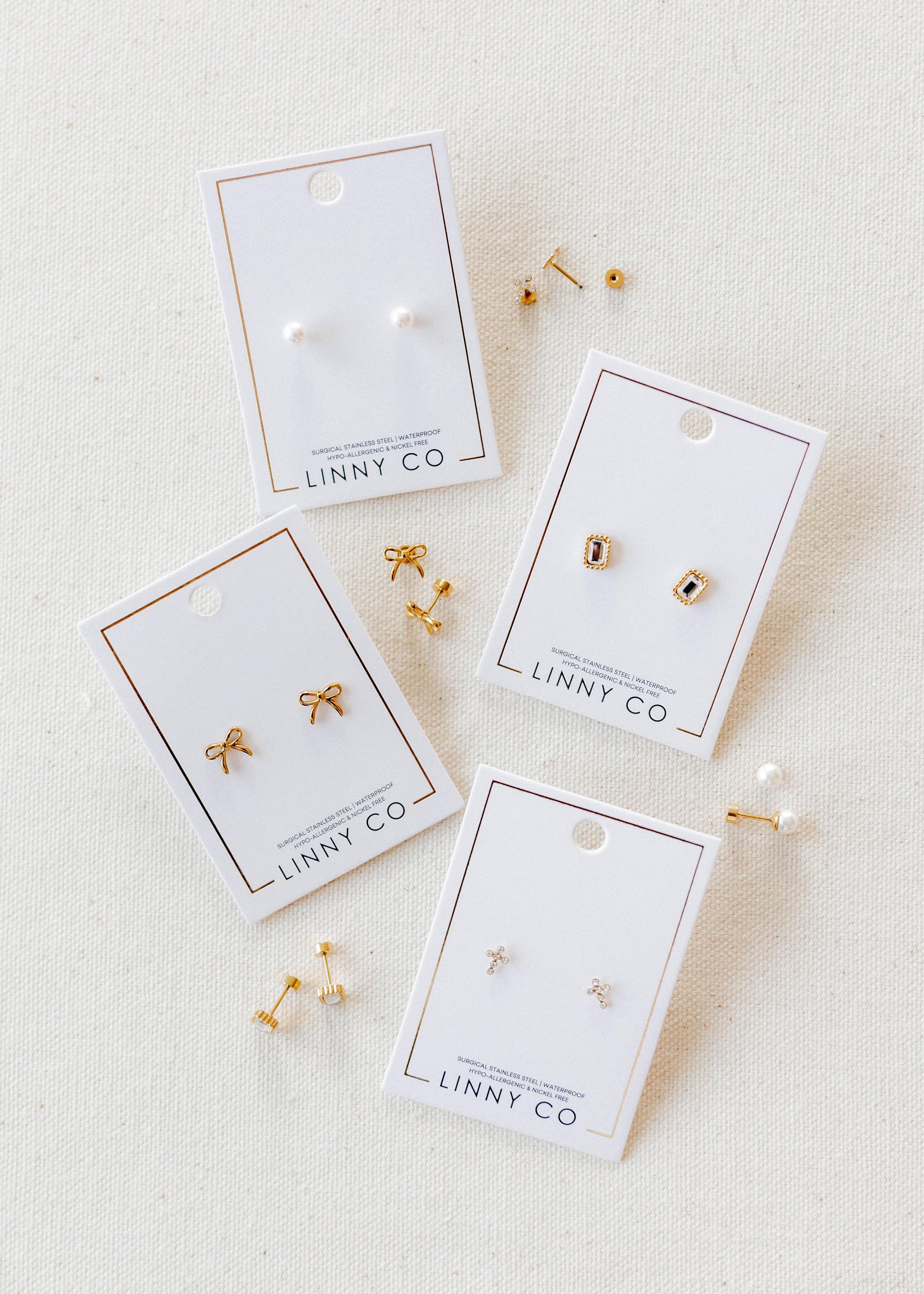 Screwback Stud Earrings - Payton Pearl White 5mm