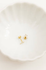 Load image into Gallery viewer, Screwback Stud Earrings - Clara Cross Gold
