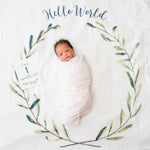 Load image into Gallery viewer, Baby&#39;s 1st Year Swaddle &amp; Milestone Cards - Hello World

