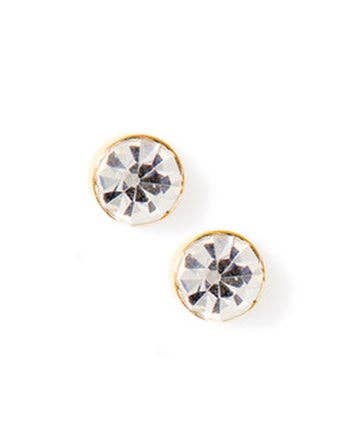 Screwback Stud Earrings - Juliet Clear 5mm