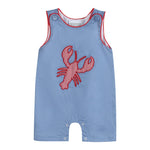 Load image into Gallery viewer, Denim Look Crawfish Romper
