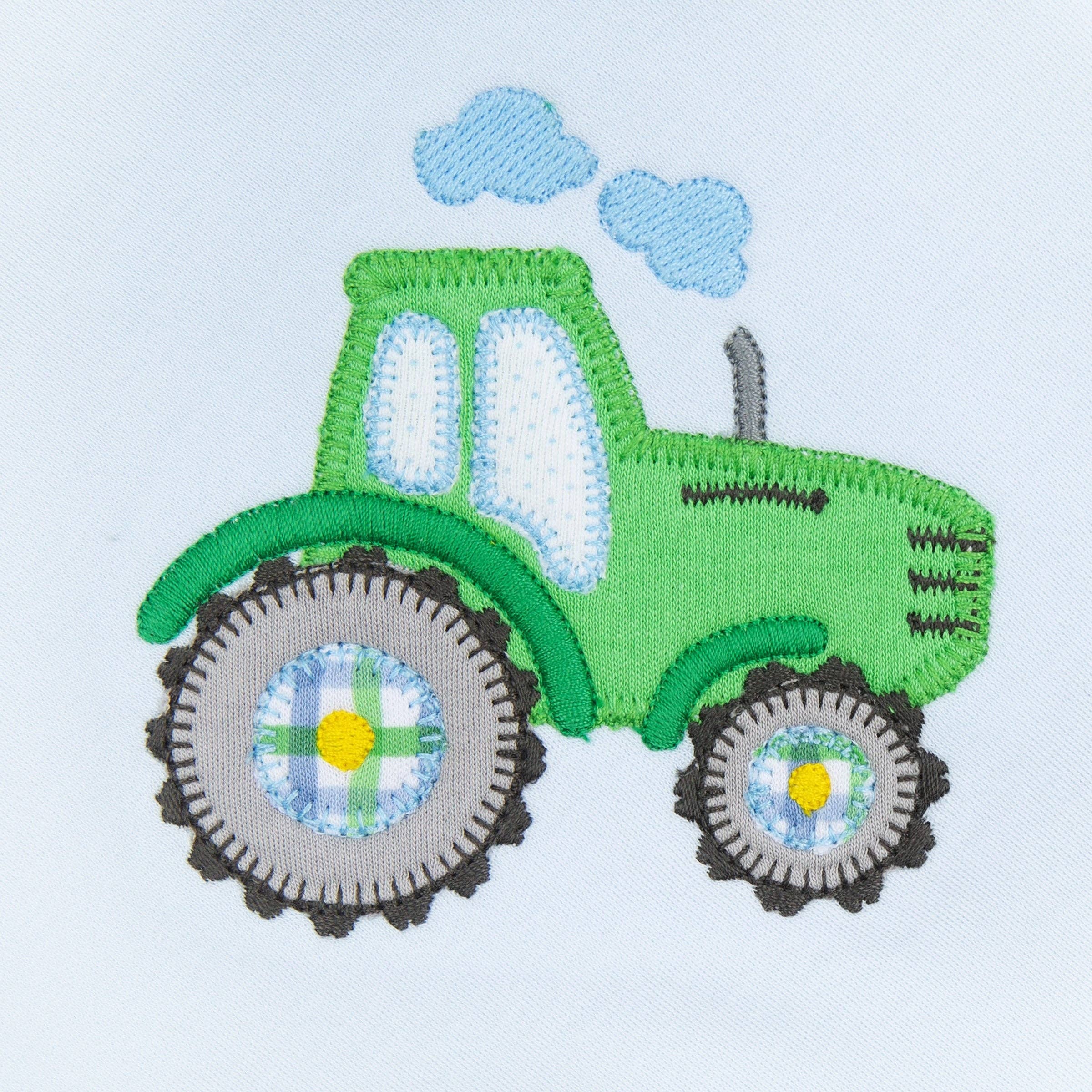 Tractor Tales Applique Short Playsuit