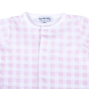 Baby Checks Footie - Pink