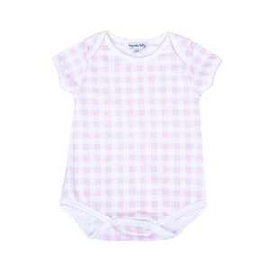 Pink Baby Gingham Bodysuit