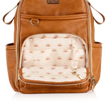 Load image into Gallery viewer, Cognac Boss Plus Itzy Ritzy Backpack Diaper Bag
