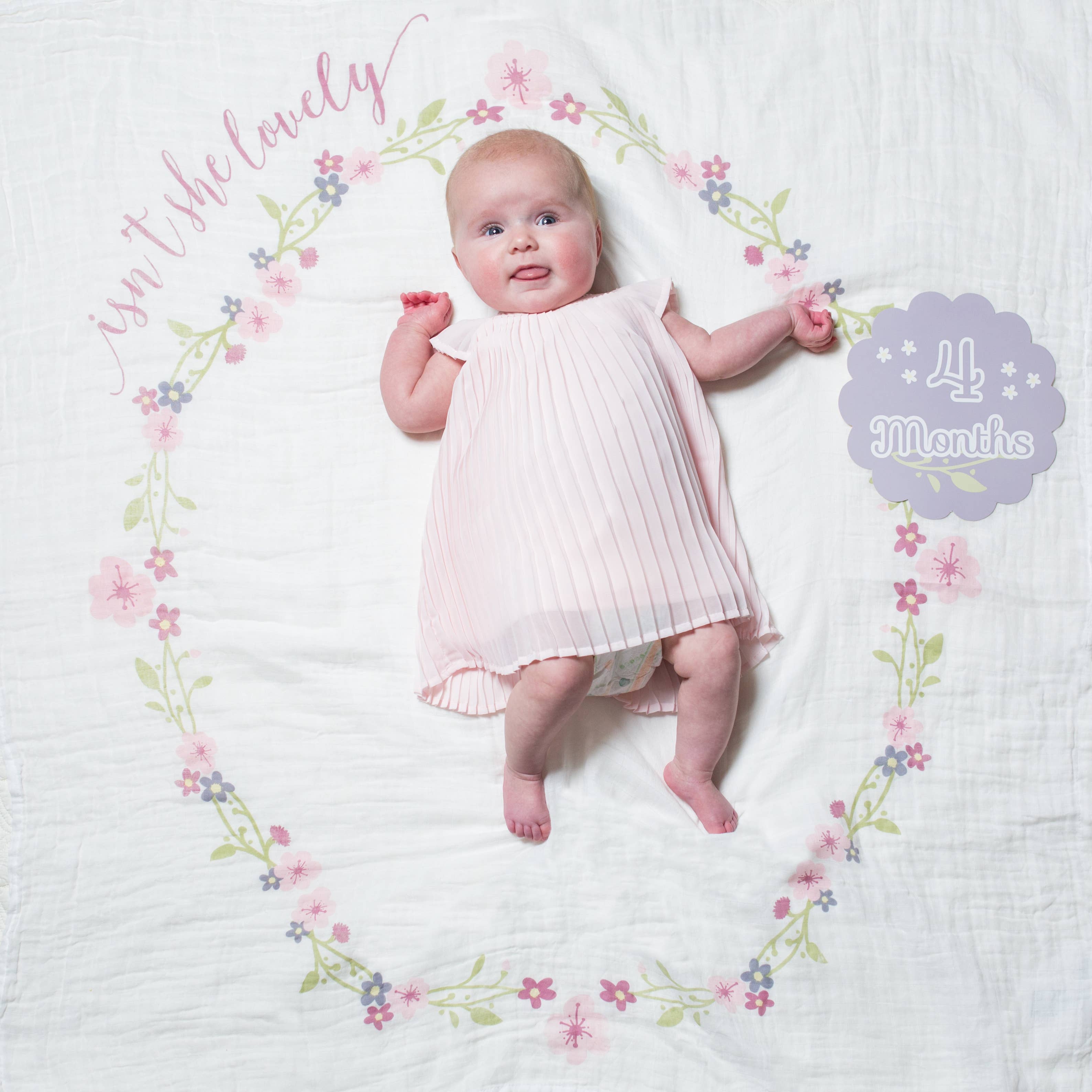 Baby's 1st Year Swaddle & Milestone Cards - Isn't She Lovely
