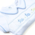Load image into Gallery viewer, Hoppity Hop Classics Smocked Diaper Cover Set - Light Blue
